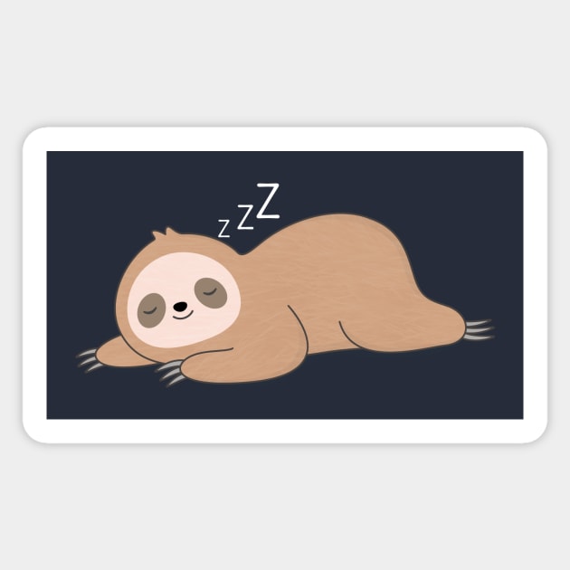 Kawaii Cute Lazy Sloth T-Shirt Sticker by happinessinatee